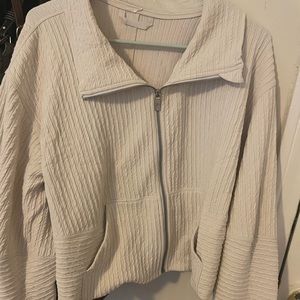 Lululemon cream “cable” zip up jacket
